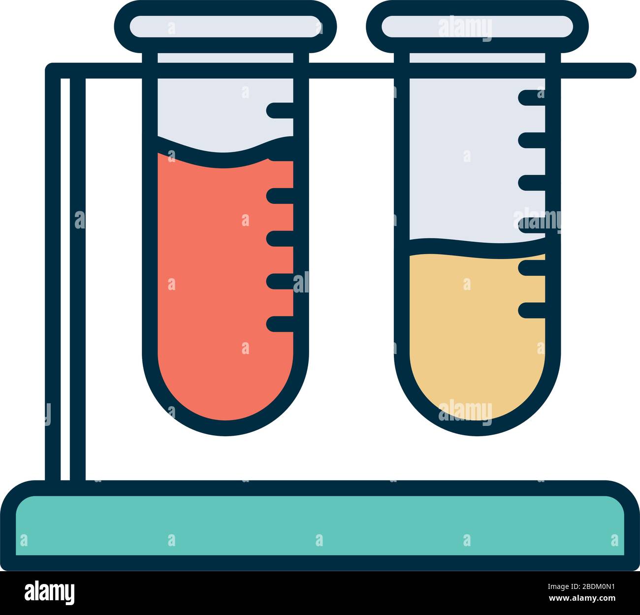 Science tubes line and fill style icon vector design Stock Vector Image ...