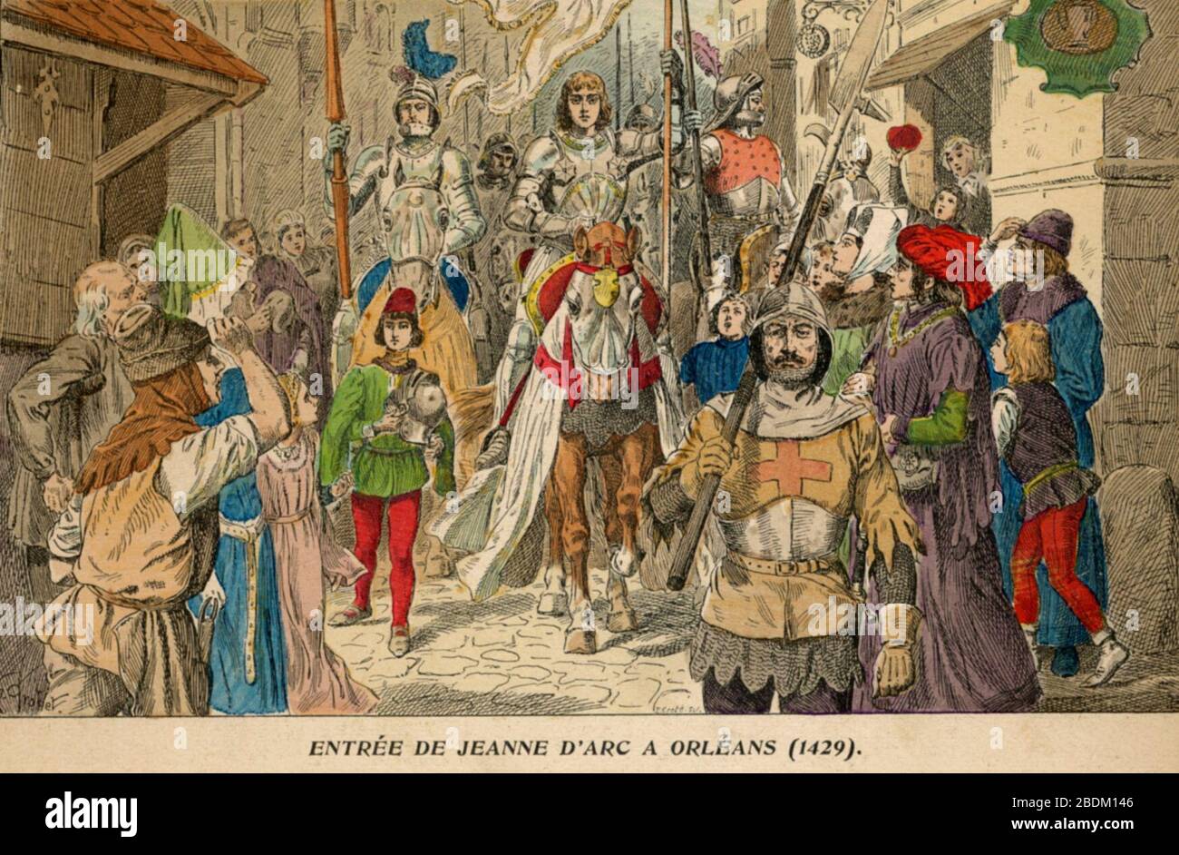 H. Grobet - Entrée de Jeanne d'Arc à Orléans (1429). Stock Photo