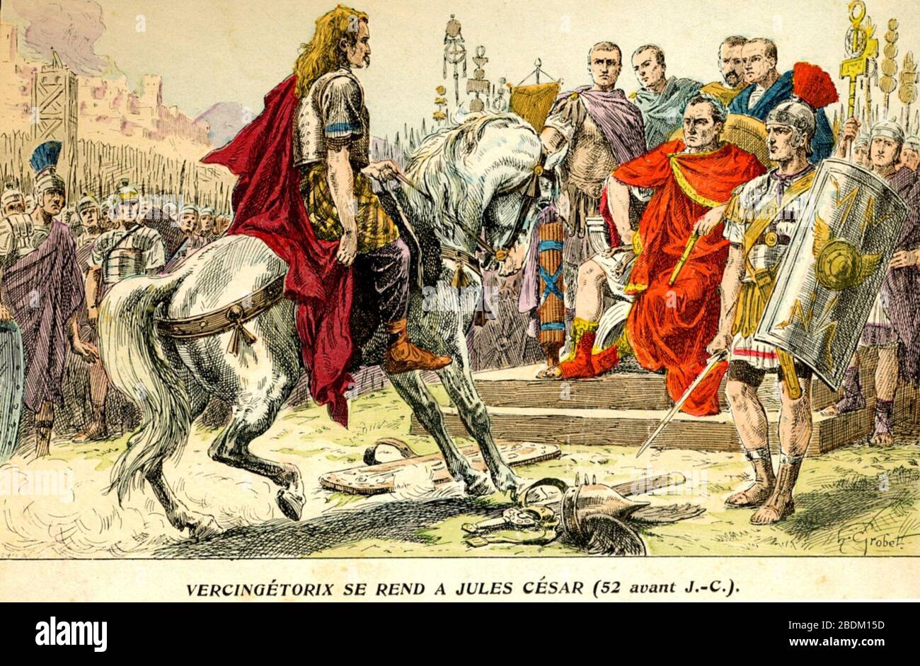 H Grobet Vercingetorix Se Rend A Jules Cesar 52 Avant J C Stock Photo Alamy
