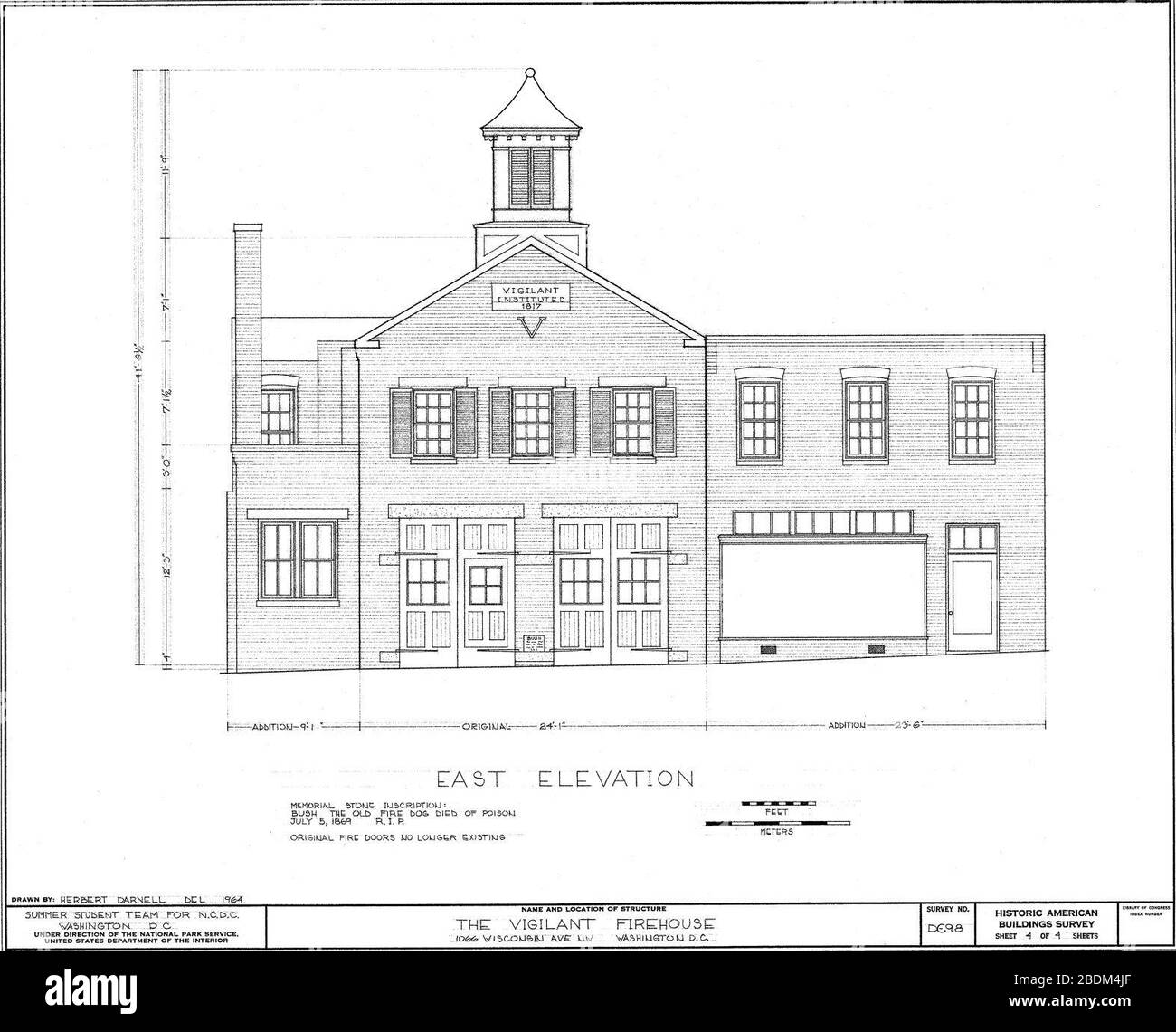 HABS Vigilant Firehouse Stock Photo Alamy