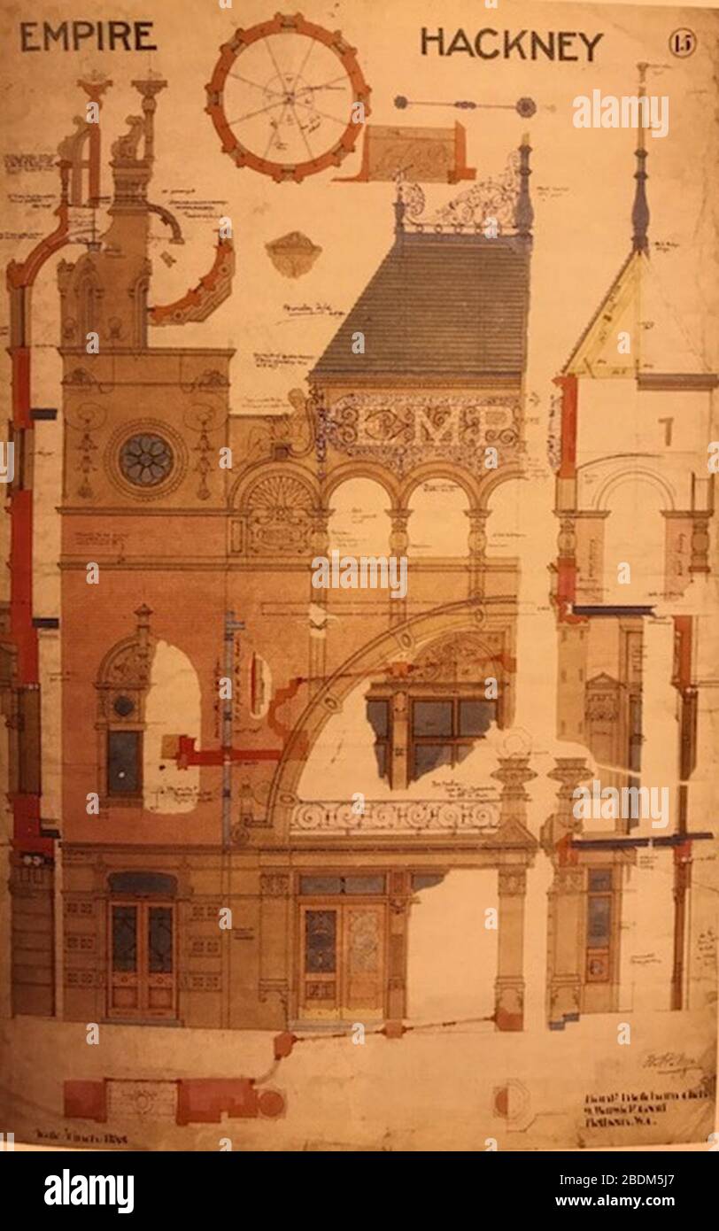 Hackney Empire facade. Stock Photo