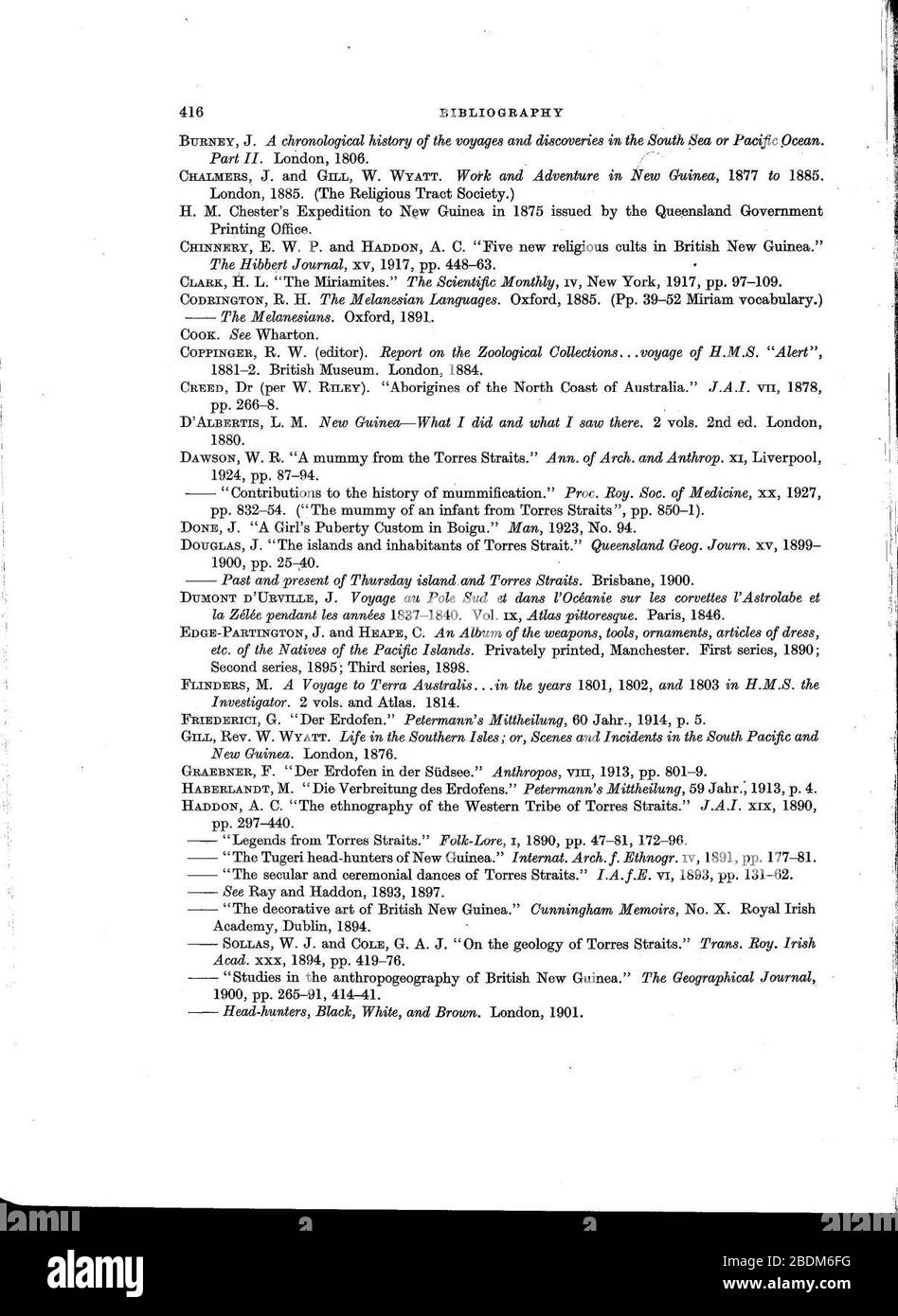 Haddon-Reports of the Cambridge Anthropological Expedition to Torres Straits-Vol 1 General Ethnography-ttu stc001 000031 Seite 436 Bild 0001. Stock Photo