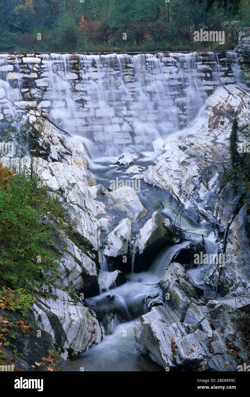 White Marble Dam, Natural Bridge State Park, Massachusetts Stock Photo