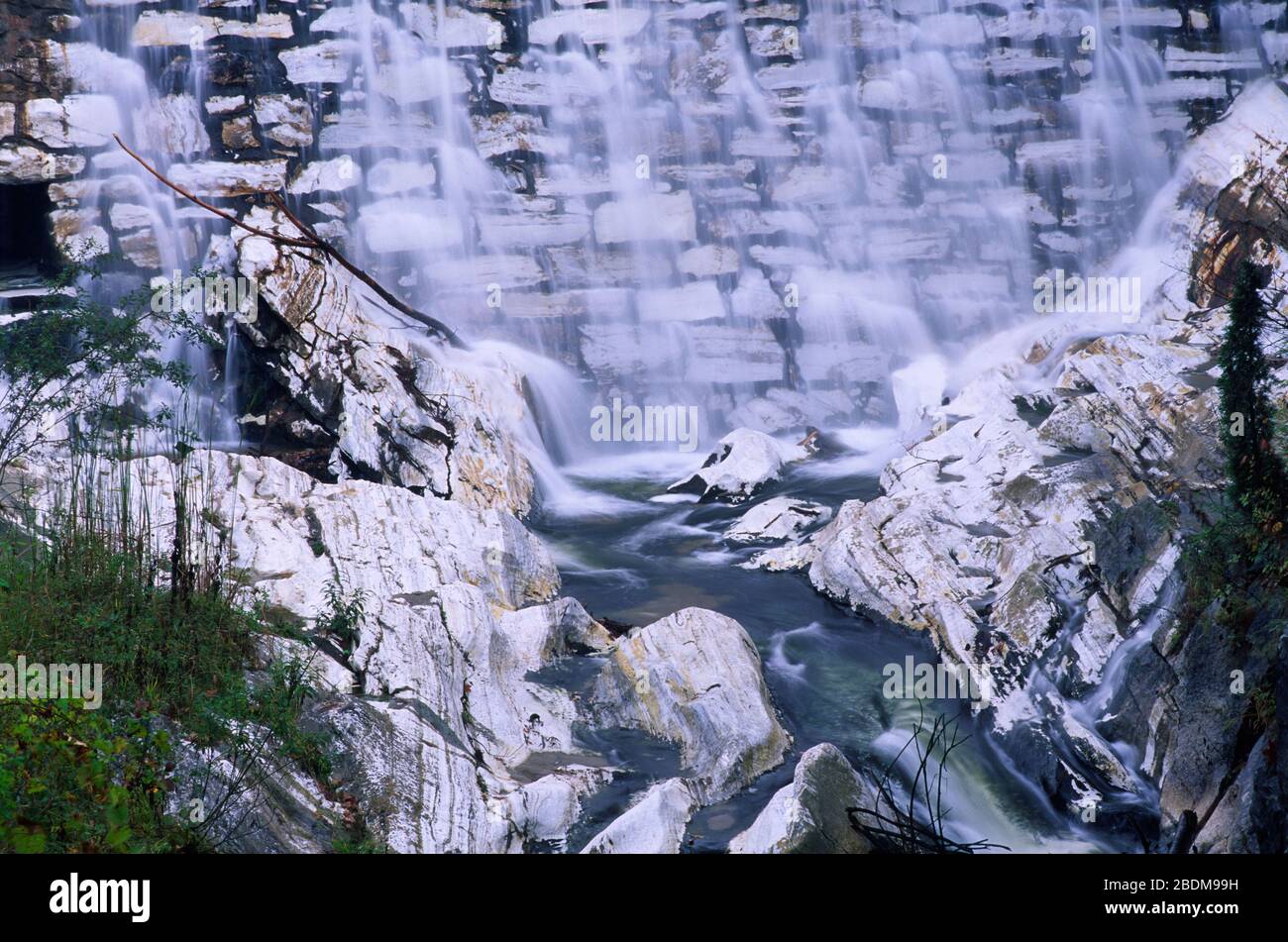 White Marble Dam, Natural Bridge State Park, Massachusetts Stock Photo