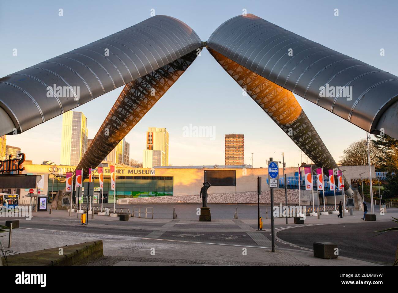 Whittle Arch in Millennium Place. Coventry, West Midlands, England Stock Photo