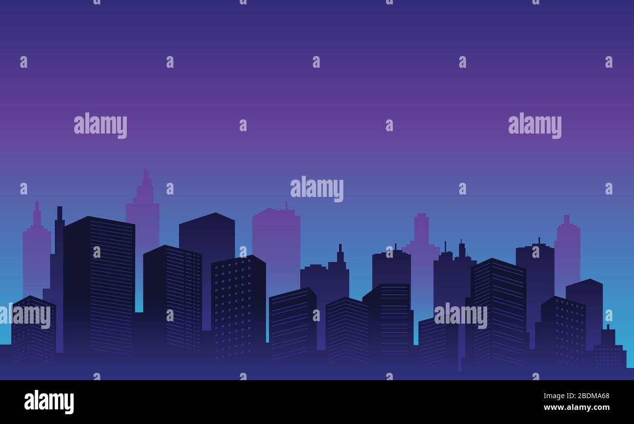 Night city background with many building tall Stock Vector Image & Art ...
