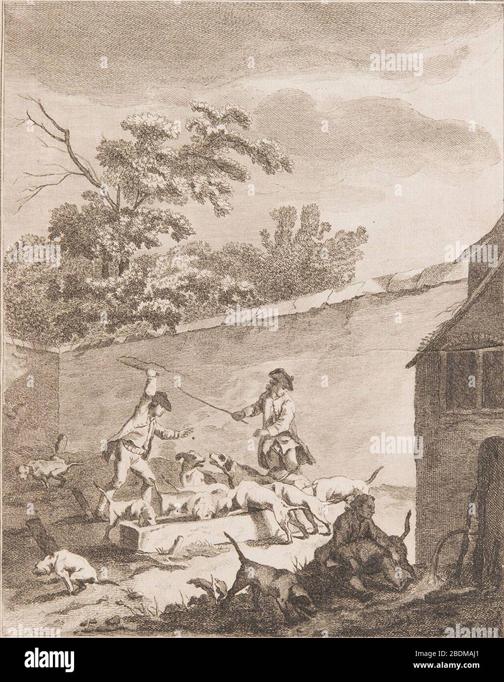 Halbou Goury de Chamgrand Traité de vénerie 1769 Planche 3. Stock Photo