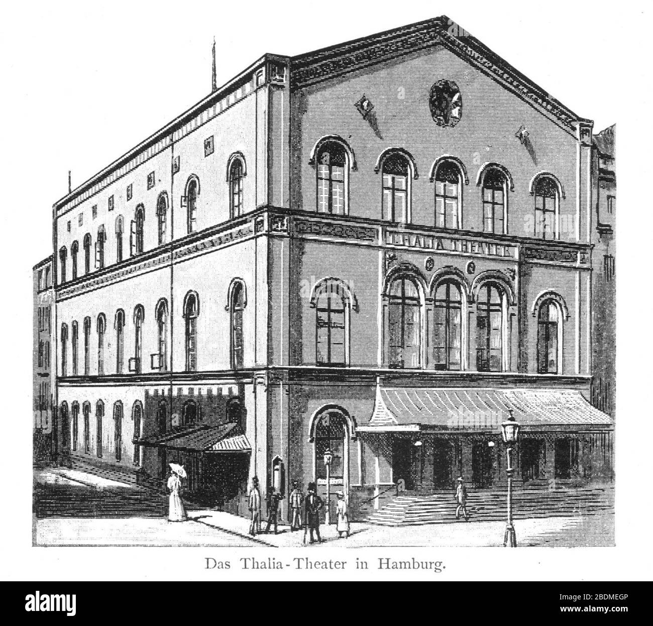 Hamburg Thalia Theater um 1890. Stock Photo