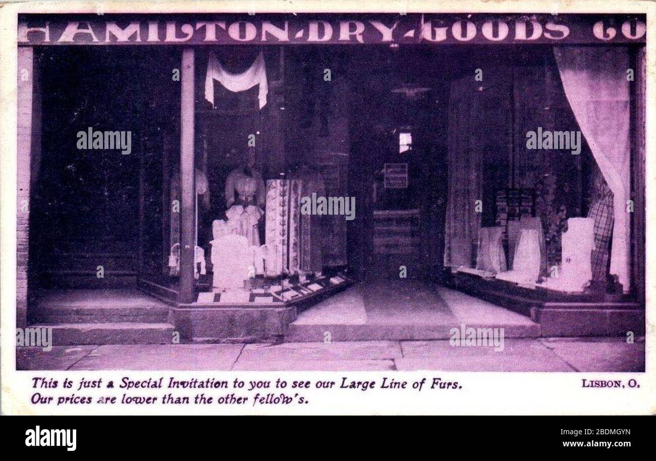 HamiltonDryGoods Co., Lisbon (Ohio), 1907 Stock Photo Alamy