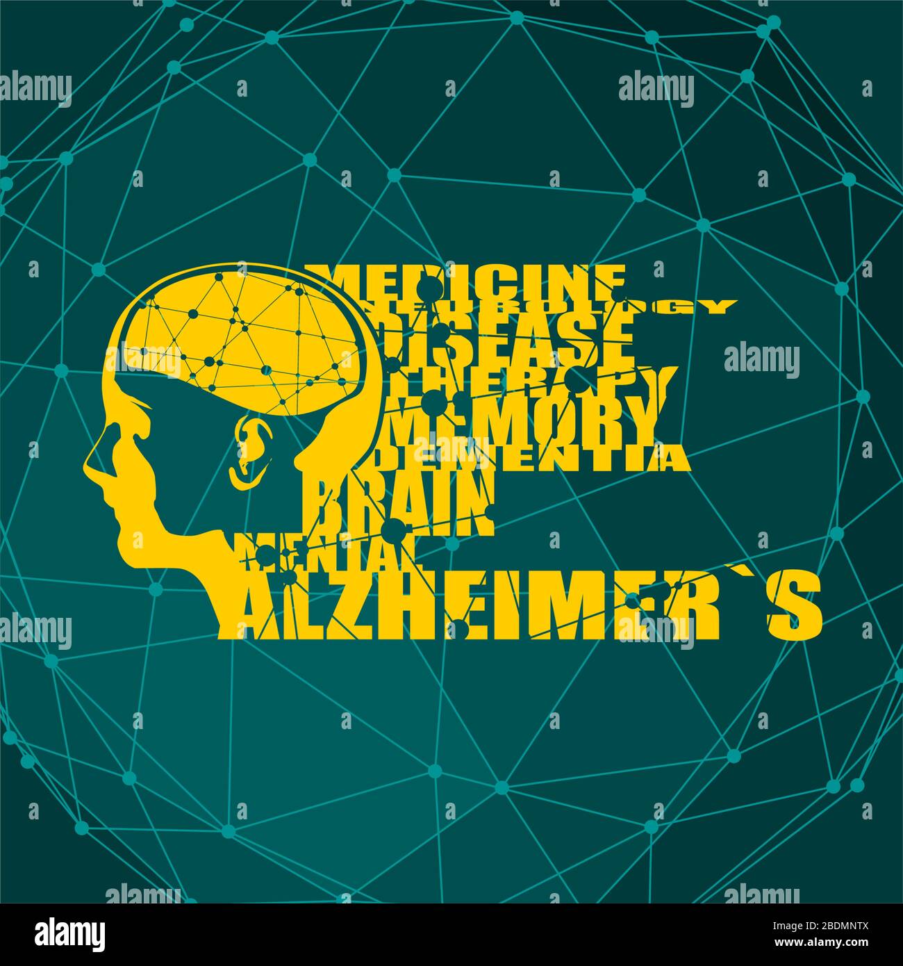 Illustration of a head with brain Stock Vector Image & Art - Alamy