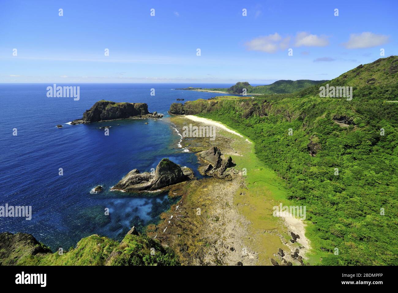 High angle shot of Green Island Taiwan Stock Photo - Alamy