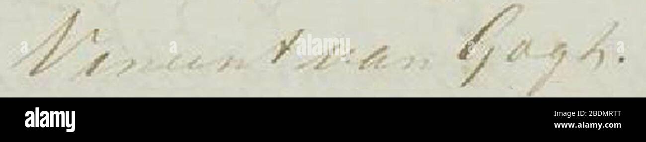 Handtekening Vincent van Gogh (1789-1874 Stock Photo - Alamy