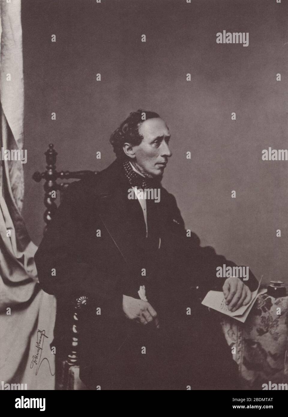 Hanfstaengl, Franz - Hans Christian Andersen (1805-1875) Stock Photo