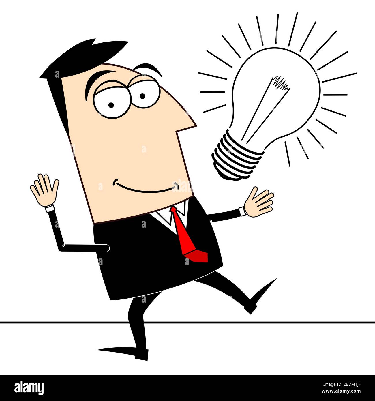 Cartoon businessman - invention concept Stock Photo - Alamy