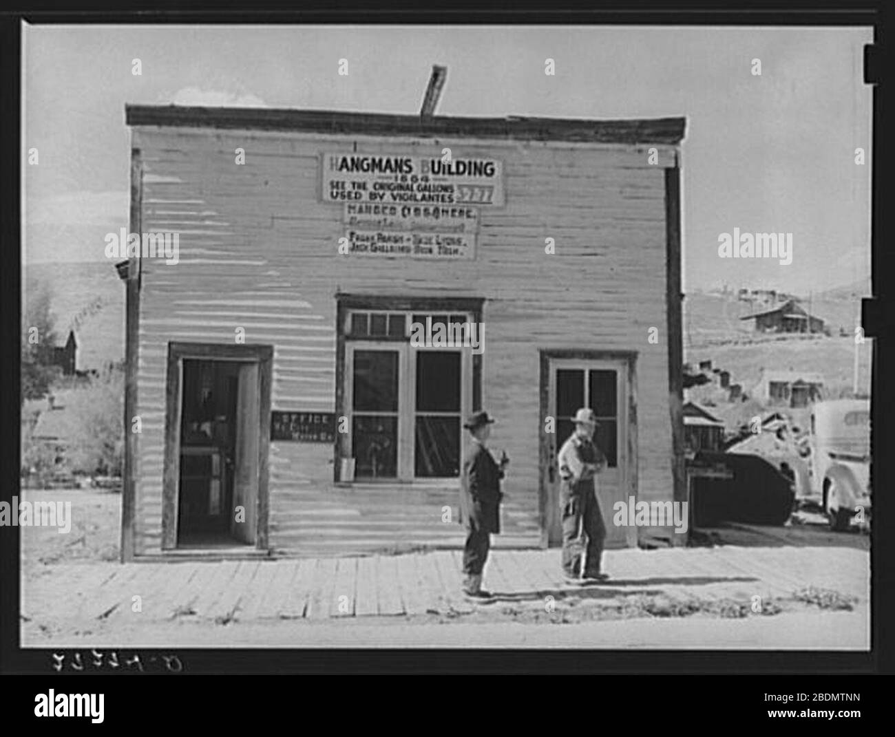 Hangmans building Virginia City Montana. Stock Photo