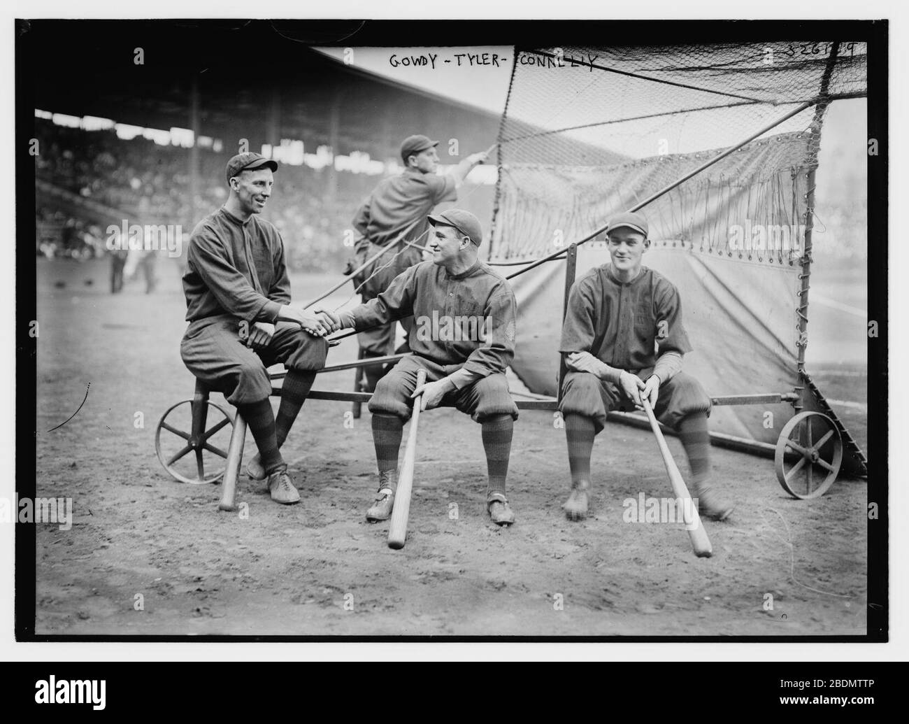 Hank Gowdy, Lefty Tyler, Joey Connolly, Boston NL (baseball Stock Photo