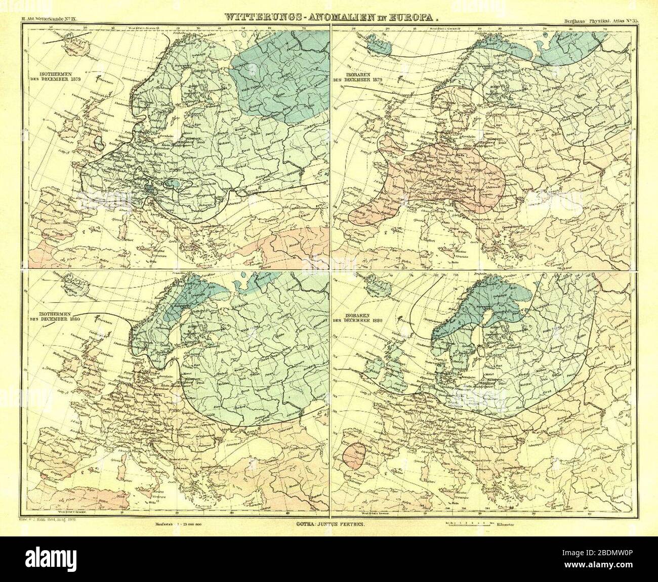 Hann Atlas der Meteorologie 9 Stock Photo Alamy