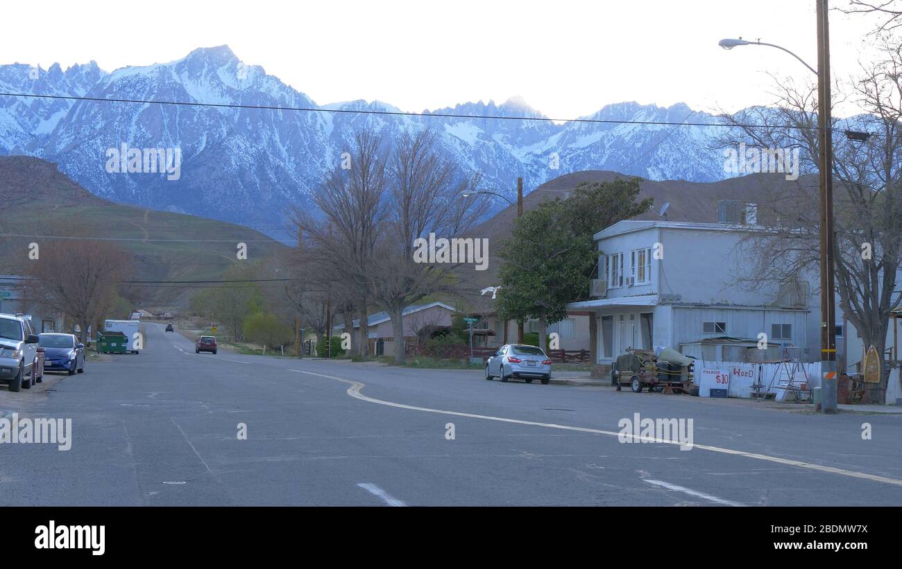Typical street view in the historic village of Lone Pine LONE PINE CA