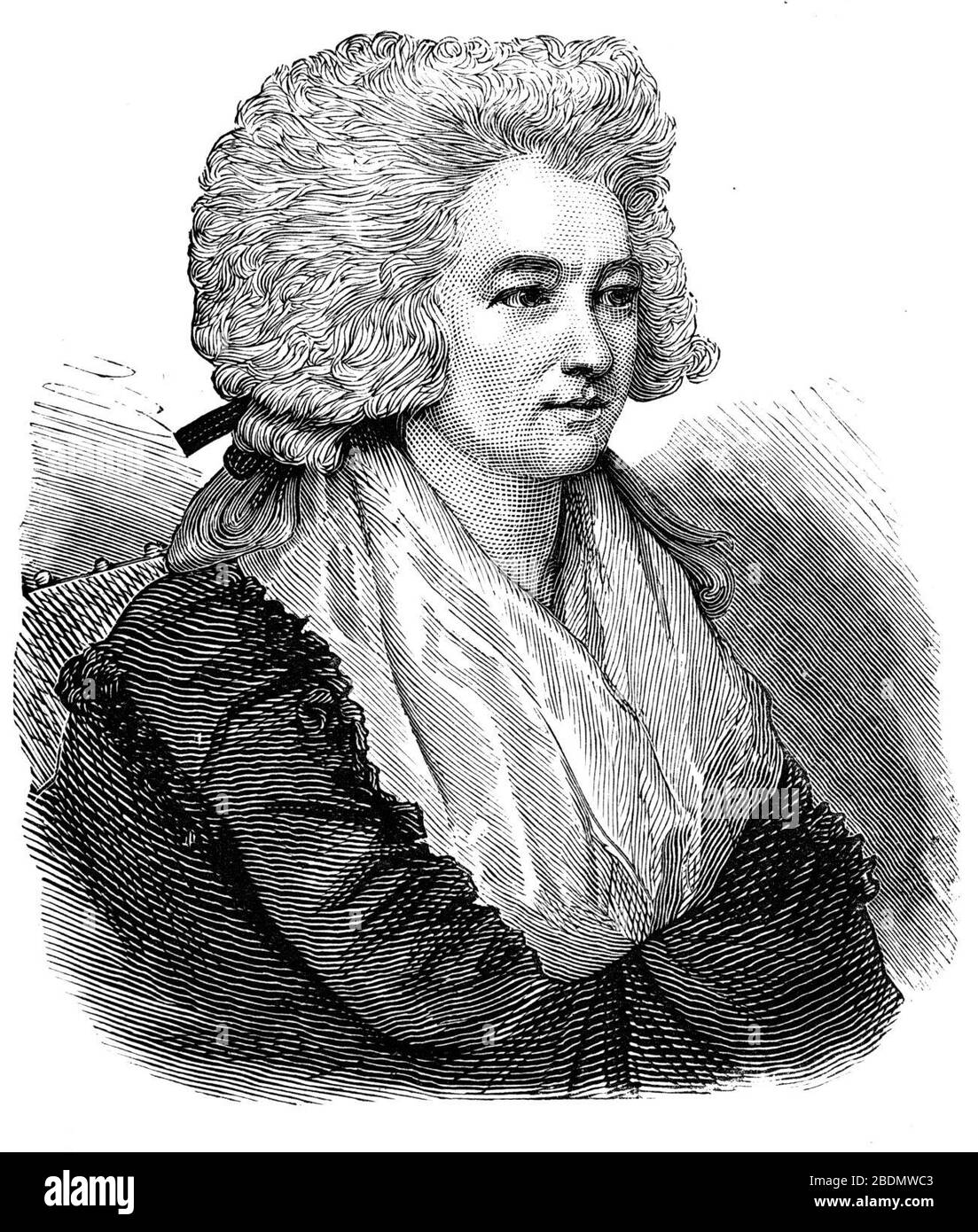 Hannah More 1882 engraving. Stock Photo