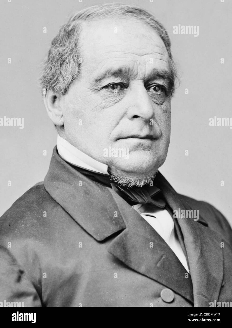 Hannibal Hamlin, photo portrait seated, c1860-65-retouched-crop. Stock Photo