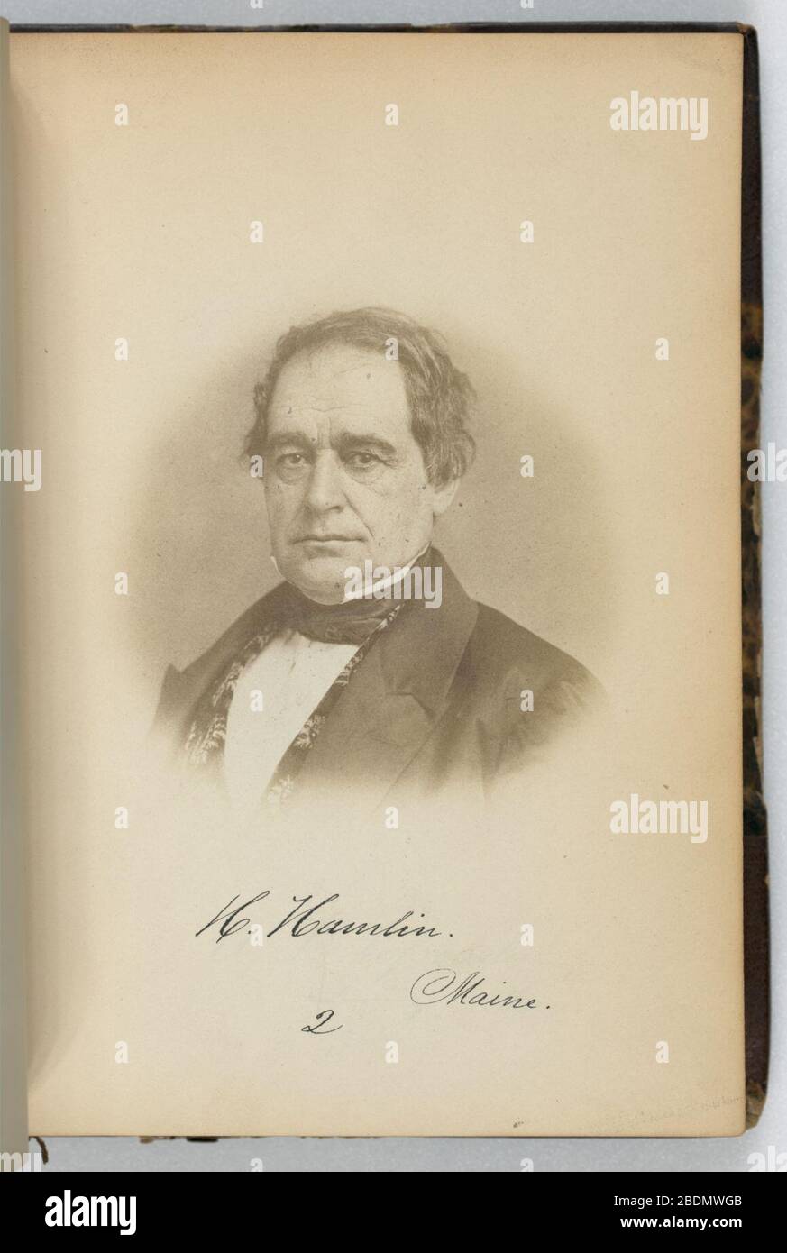 Hannibal Hamlin, Senator from Maine, Thirty-fifth Congress, half-length portrait Stock Photo