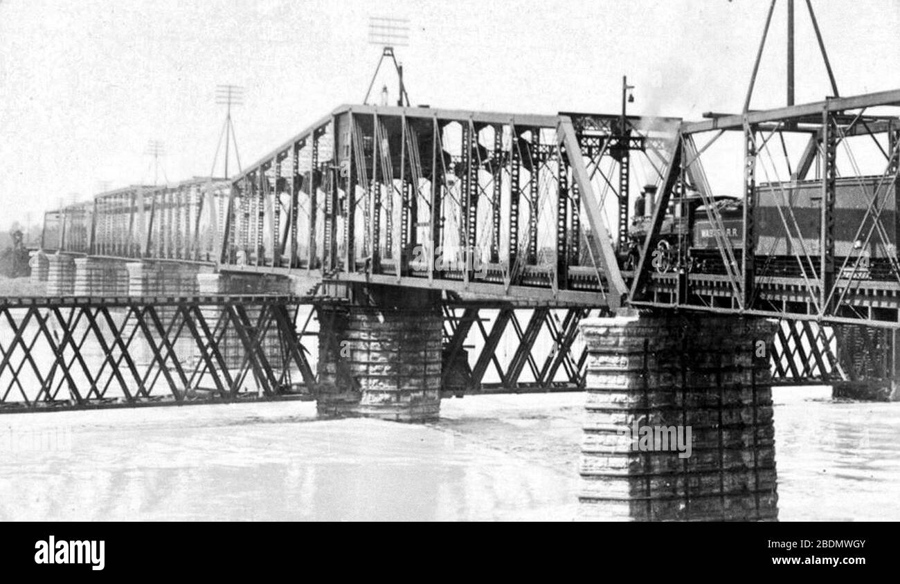 Hannibal and St. Joe R. Bridge, Kansas City 1896 Stock Photo Alamy