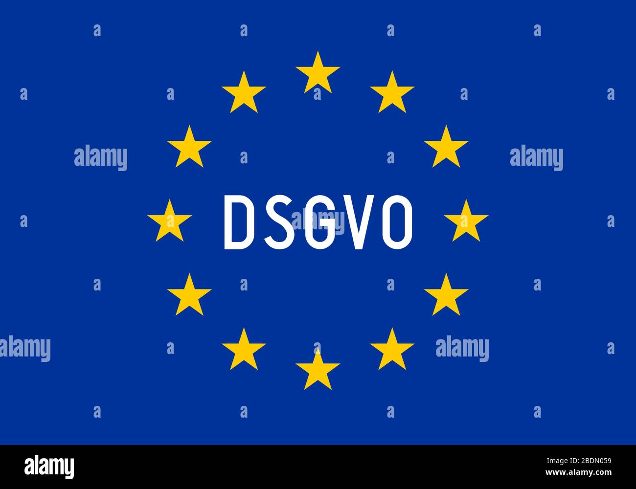 GDPR (English)/ DSGVO (German) - General Data Protection Regulation Stock Photo