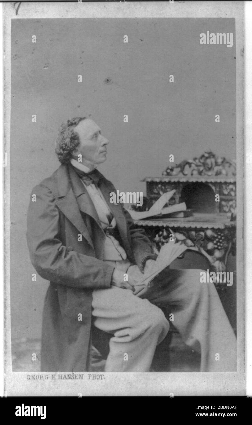 Hans Christian Andersen, 18051875 Stock Photo Alamy