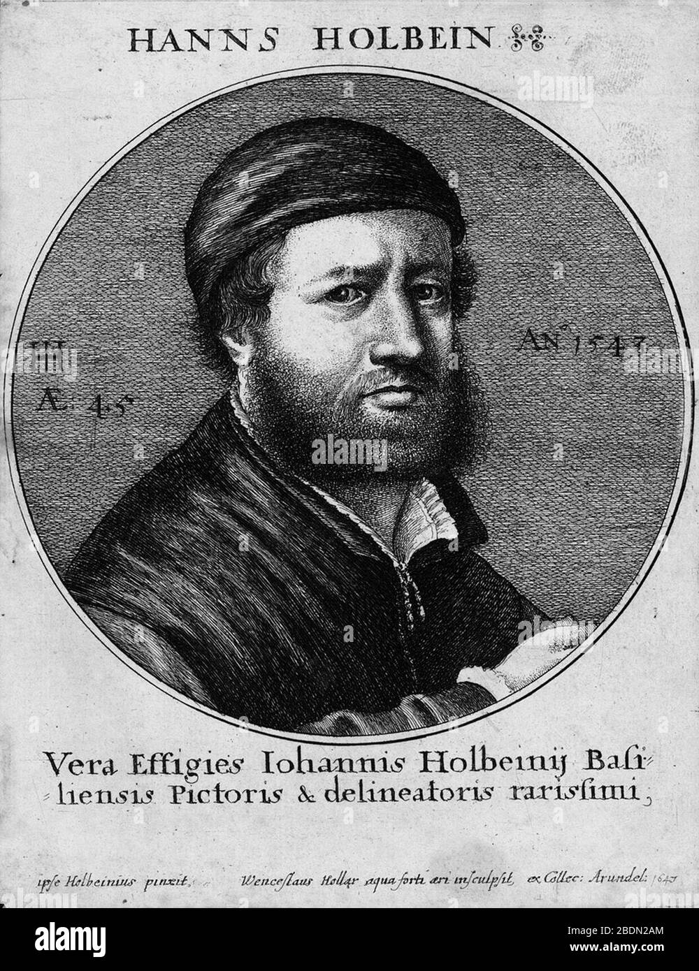 Hans Holbein von Wenzel Hollar. Stock Photo