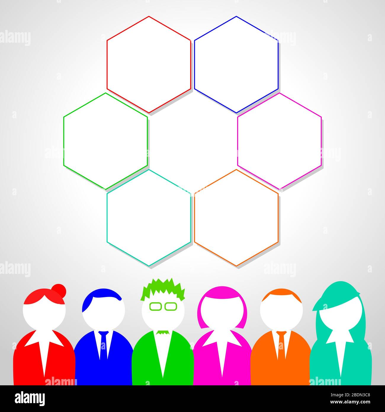 Teamwork/ workgroup concept - illustration Stock Photo - Alamy