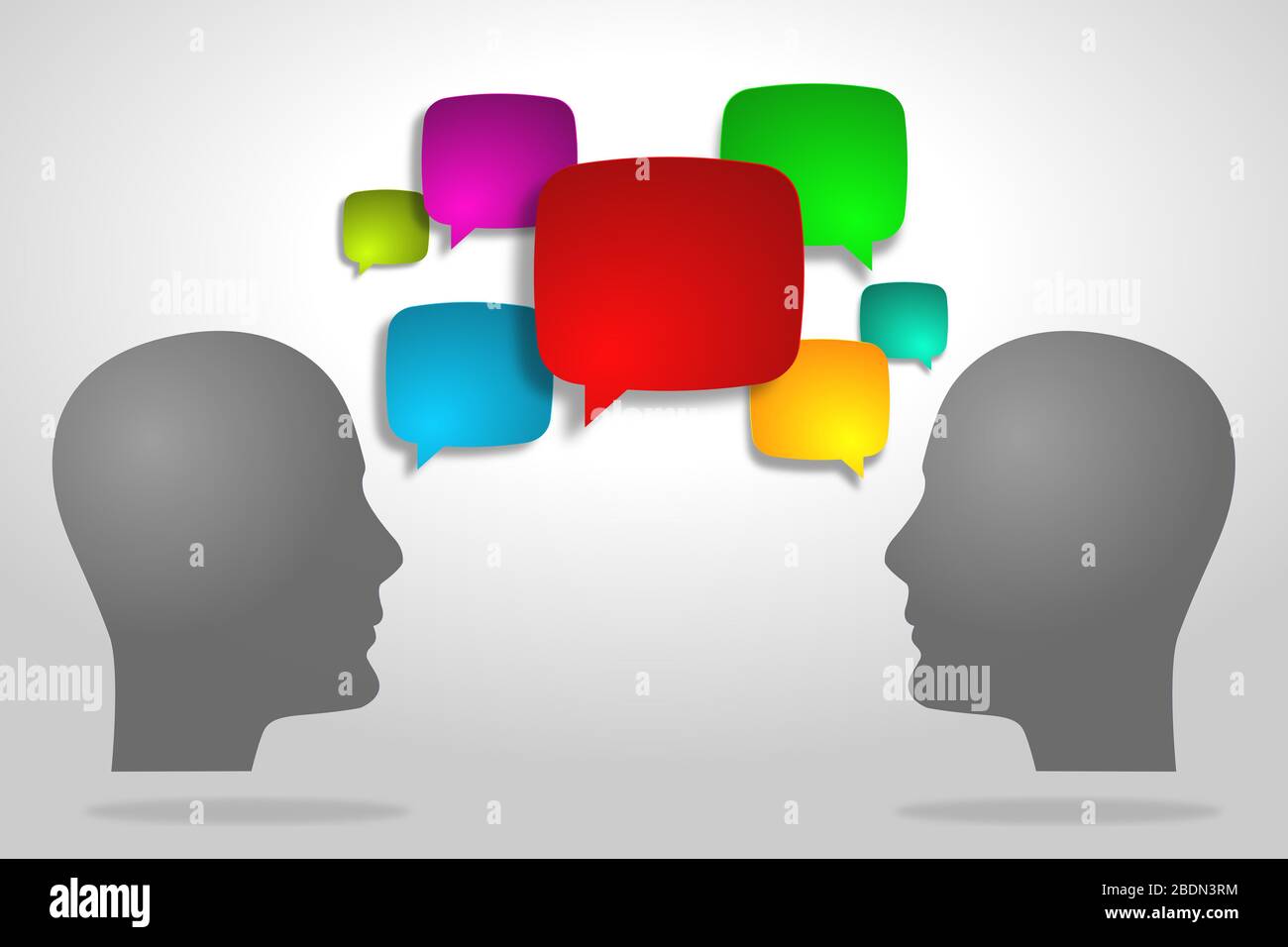 Dialog/ communication concept - illustration Stock Photo - Alamy