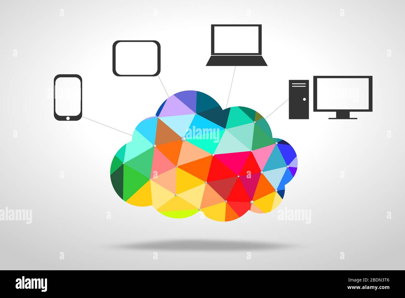 Cloud computing concept - illustration Stock Photo - Alamy