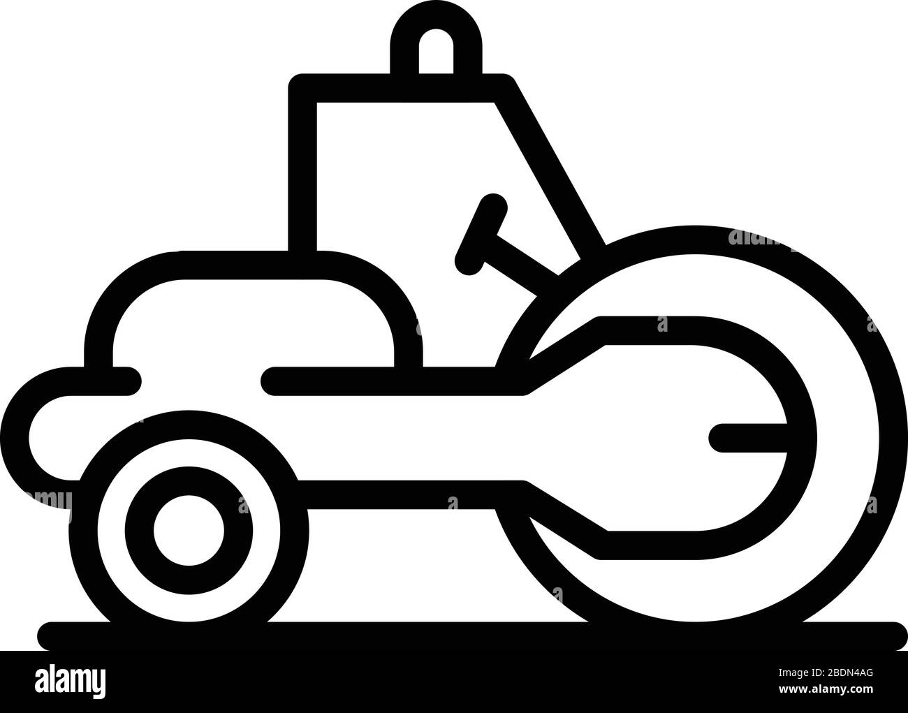 Construction road roller icon, outline style Stock Vector Image & Art ...