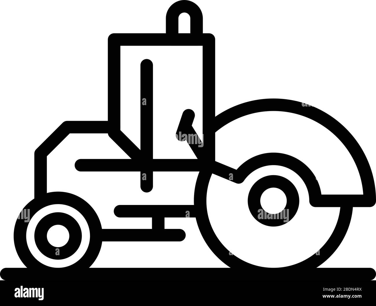 Builder road roller icon, outline style Stock Vector Image & Art - Alamy