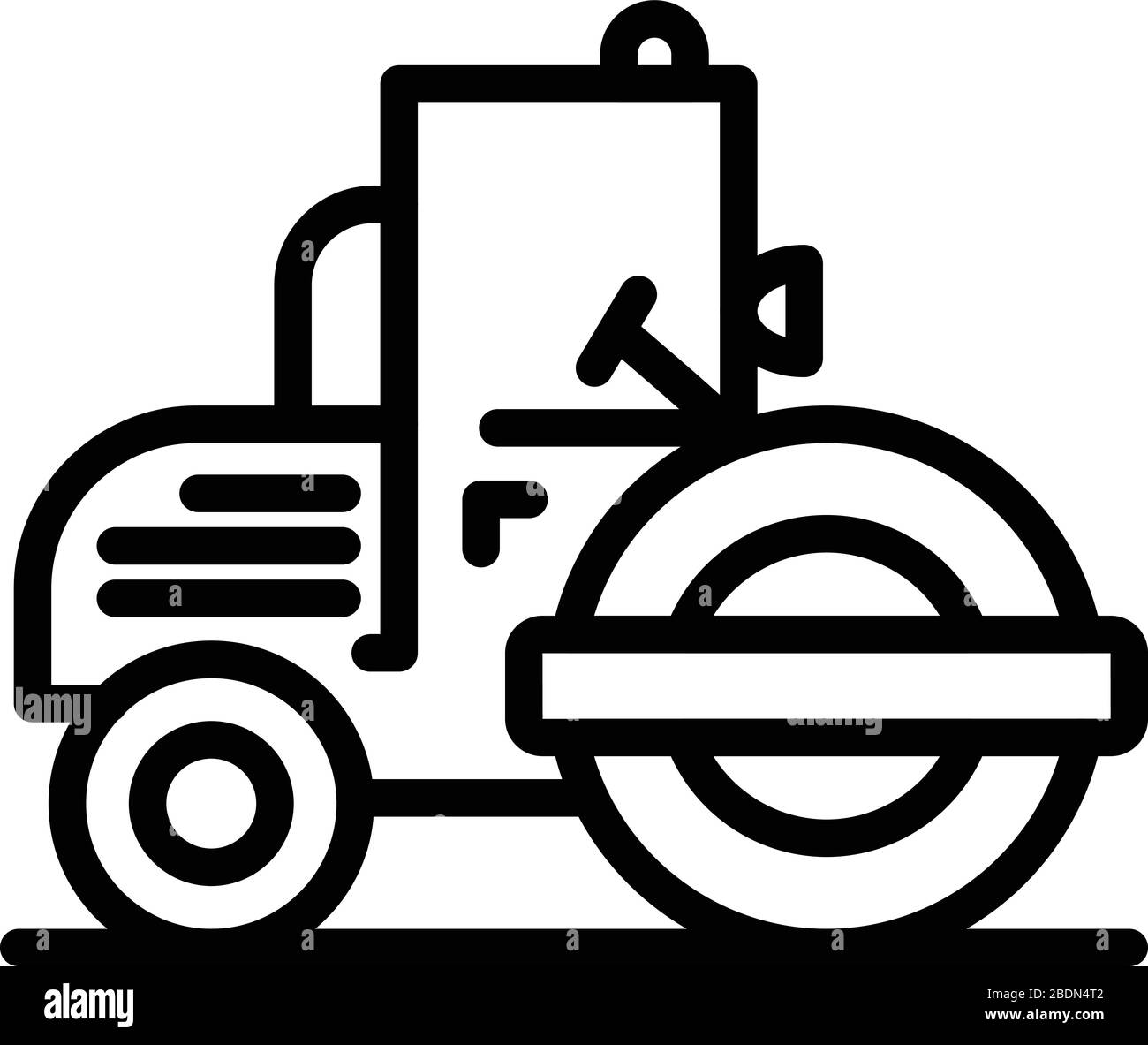 Truck road roller icon, outline style Stock Vector Image & Art - Alamy