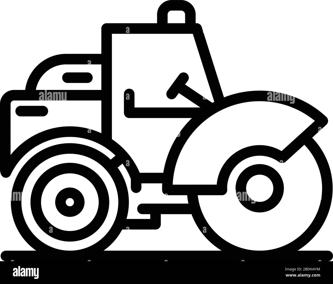 Transportation road roller icon, outline style Stock Vector Image & Art ...