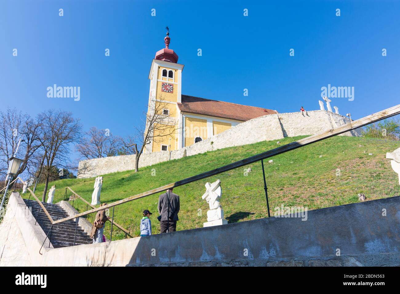 Donnerskirchen: church, in Neusiedler See (Lake Neusiedl), Burgenland, Austria Stock Photo
