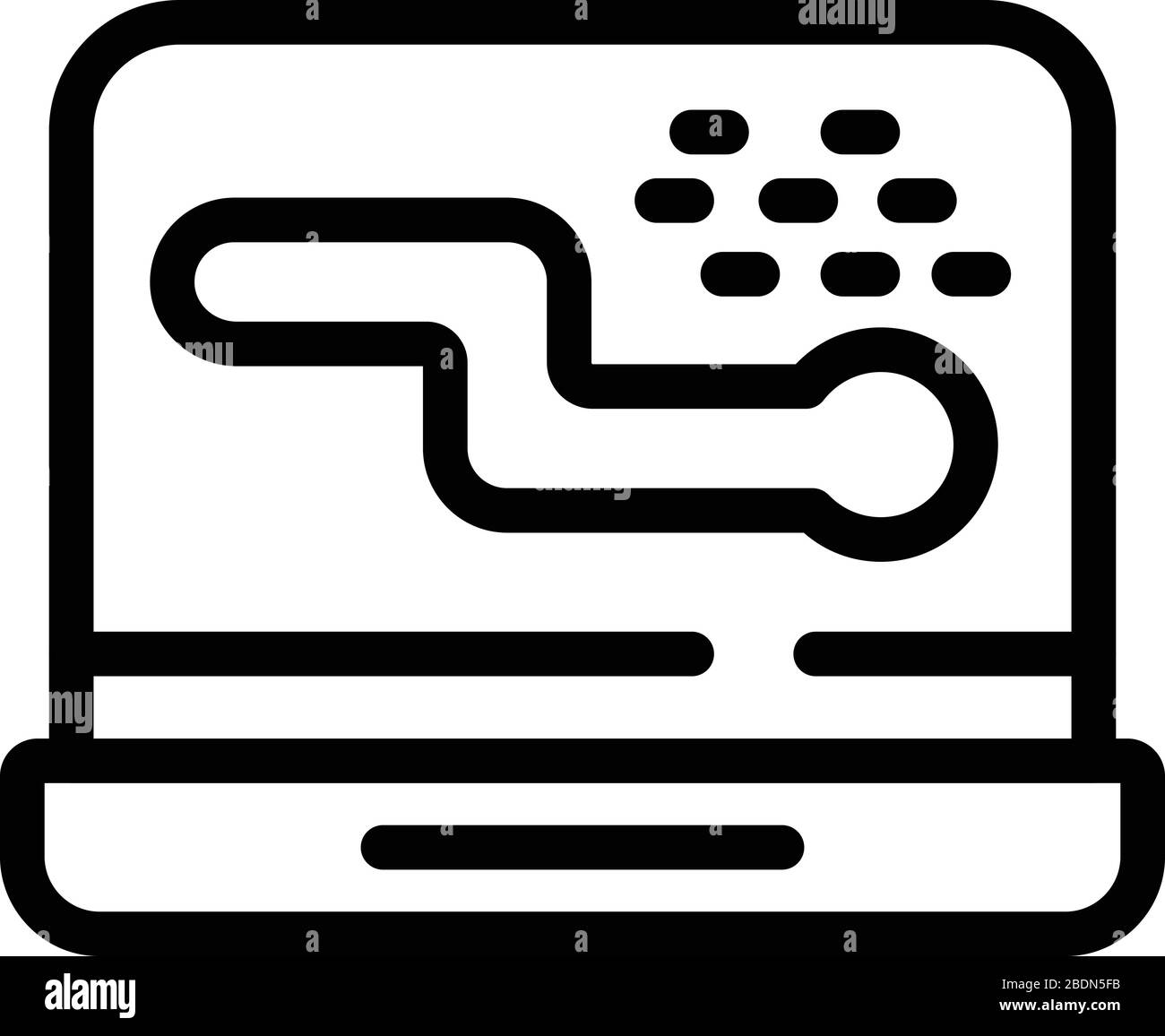 Laptop virus worm icon, outline style Stock Vector Image & Art - Alamy
