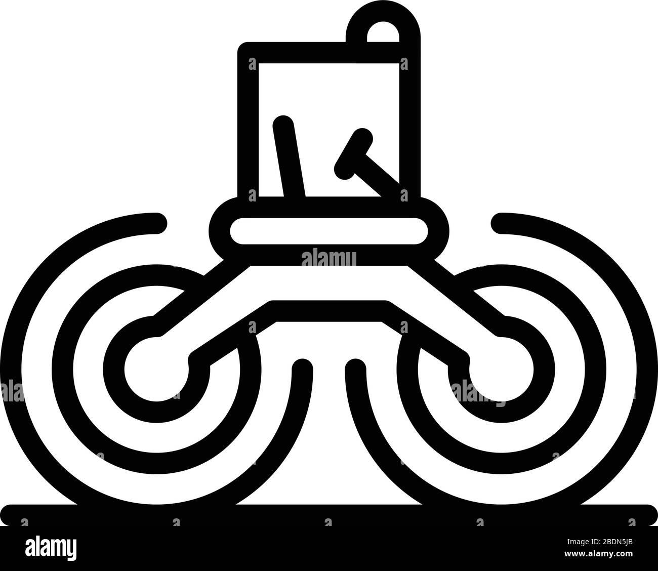 Surface road roller icon, outline style Stock Vector Image & Art - Alamy