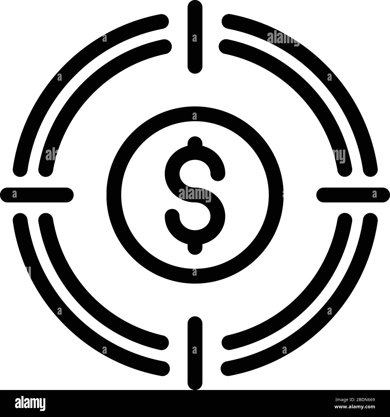 Money target icon, outline style Stock Vector Image & Art - Alamy