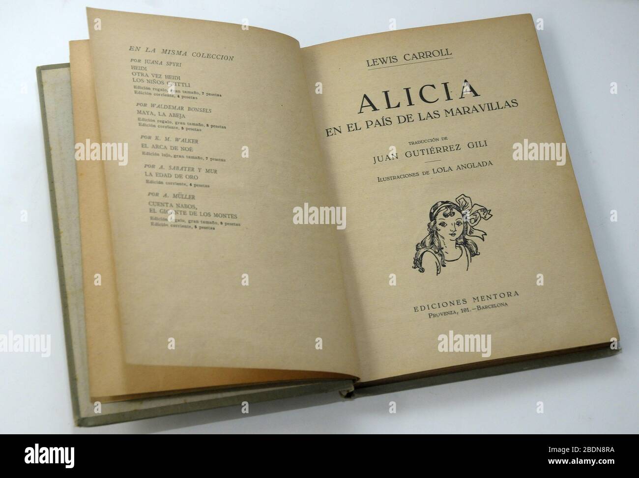 Alicia en el pais de la maravillas, by Lewis Carroll, ilustracion, Lola Anglada Stock Photo