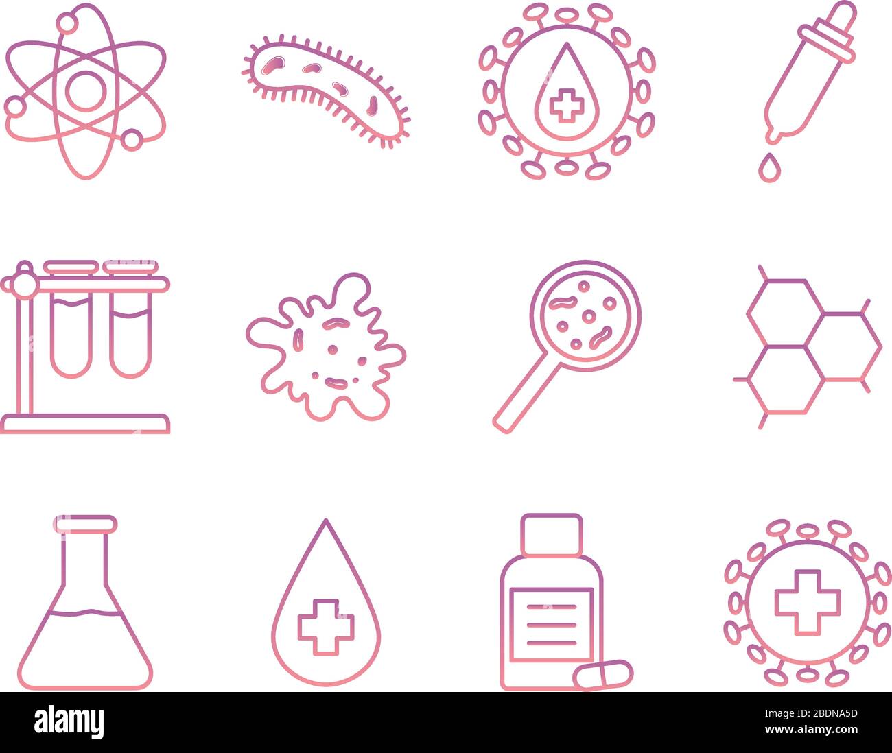 Science gradient style icon set vector design Stock Vector Image & Art ...