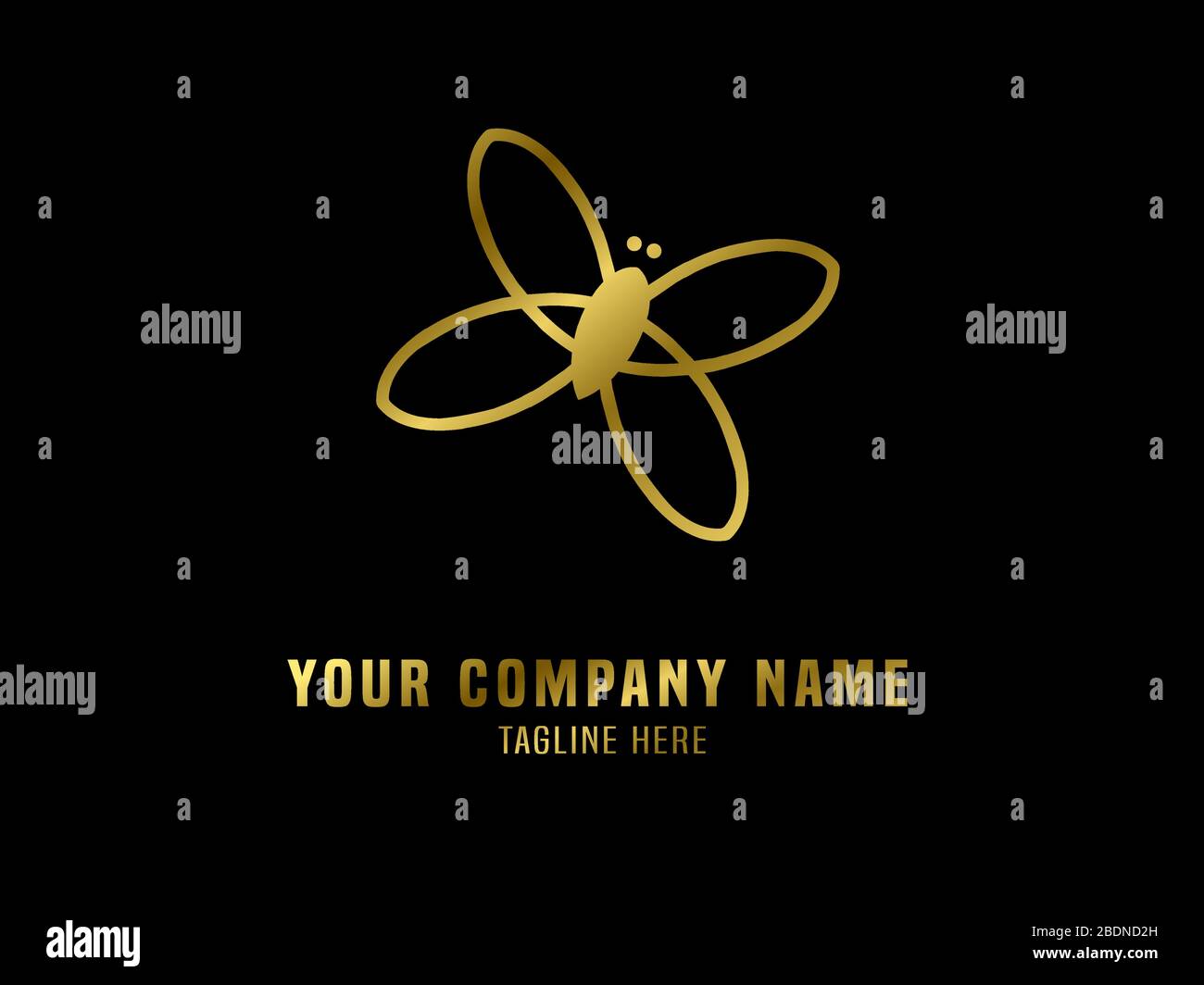 Abstract Logo Vector Gradient Butterfly Stock Vector