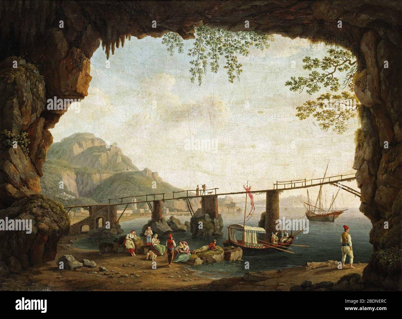 Jacob Philipp Hackert - A Majura nel Golfo di Salerno (1804). Stock Photo
