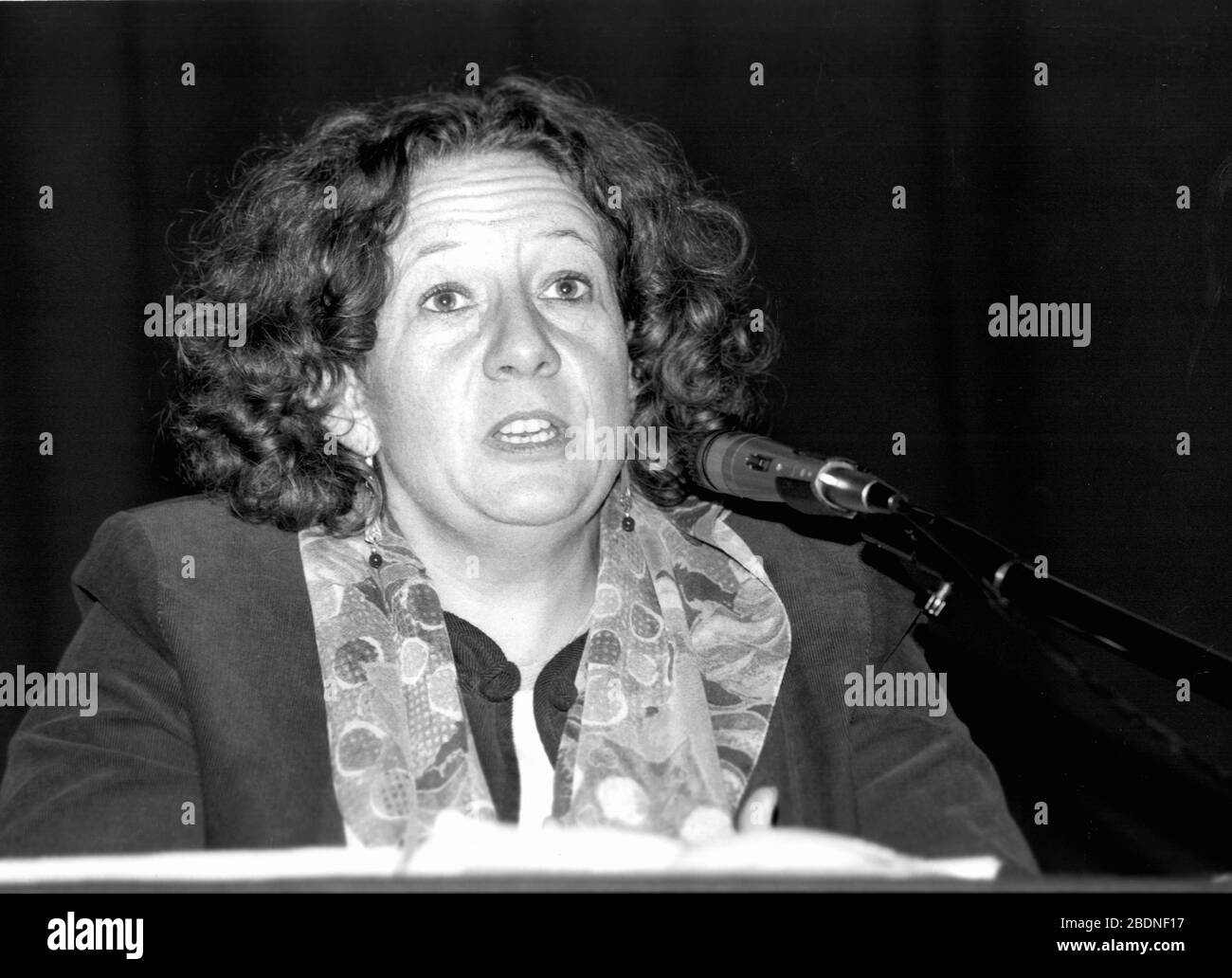 Michele Duchaine, member of French Communist Party refunders,attends the Progressive Alternative Congress, Lyon, 1995, France Stock Photo