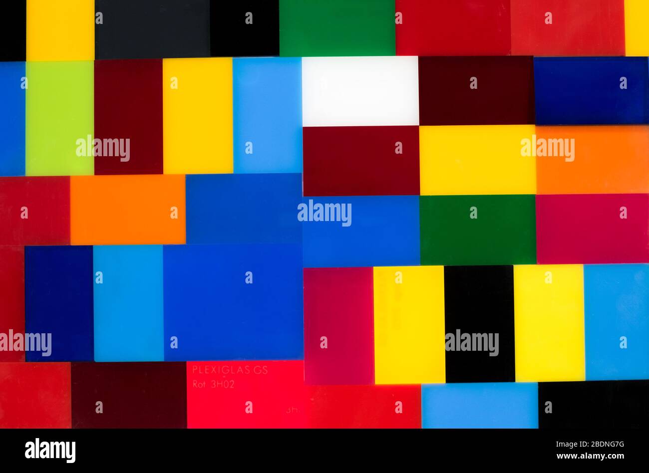 background texture of mosaic, plexiglas in the shape of rectangle Stock