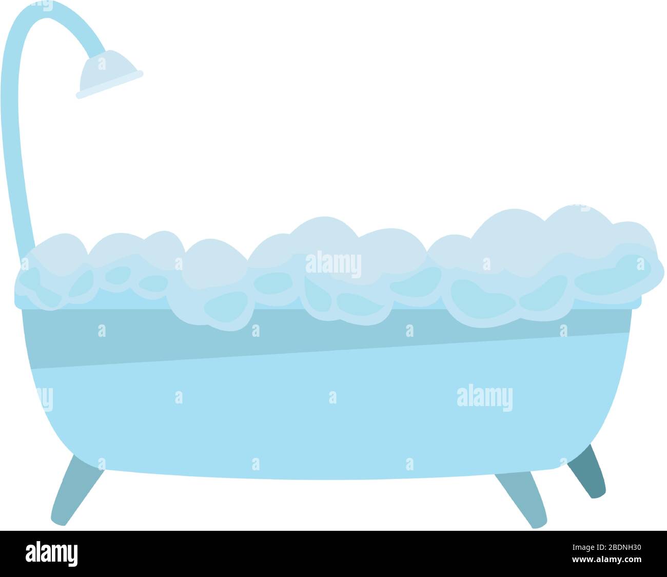 bathtub with foam isolated icon Stock Vector Image & Art - Alamy