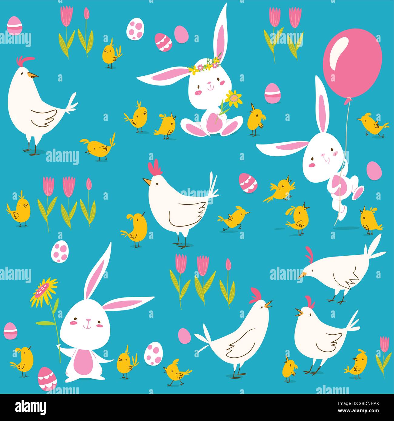 Seamless chick pattern Stock Vector Images - Alamy