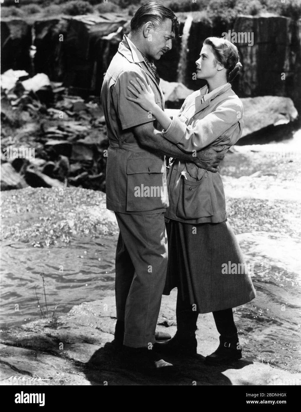 CLARK GABLE and GRACE KELLY in MOGAMBO 1953 director JOHN FORD screenplay John Lee Mahin play Wilson Collison Metro Goldwyn Mayer Stock Photo