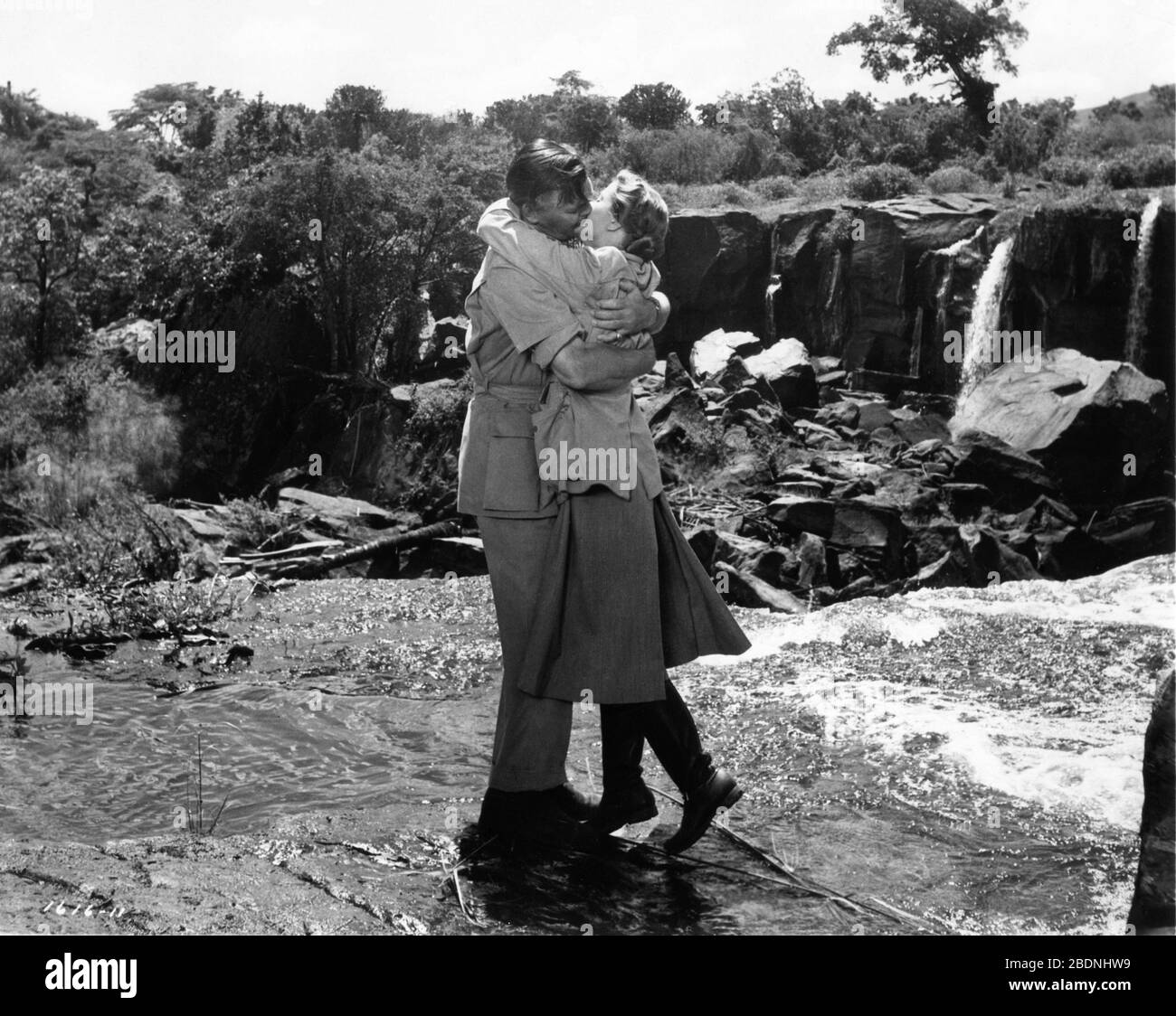 CLARK GABLE and GRACE KELLY in MOGAMBO 1953 director JOHN FORD screenplay John Lee Mahin play Wilson Collison Metro Goldwyn Mayer Stock Photo